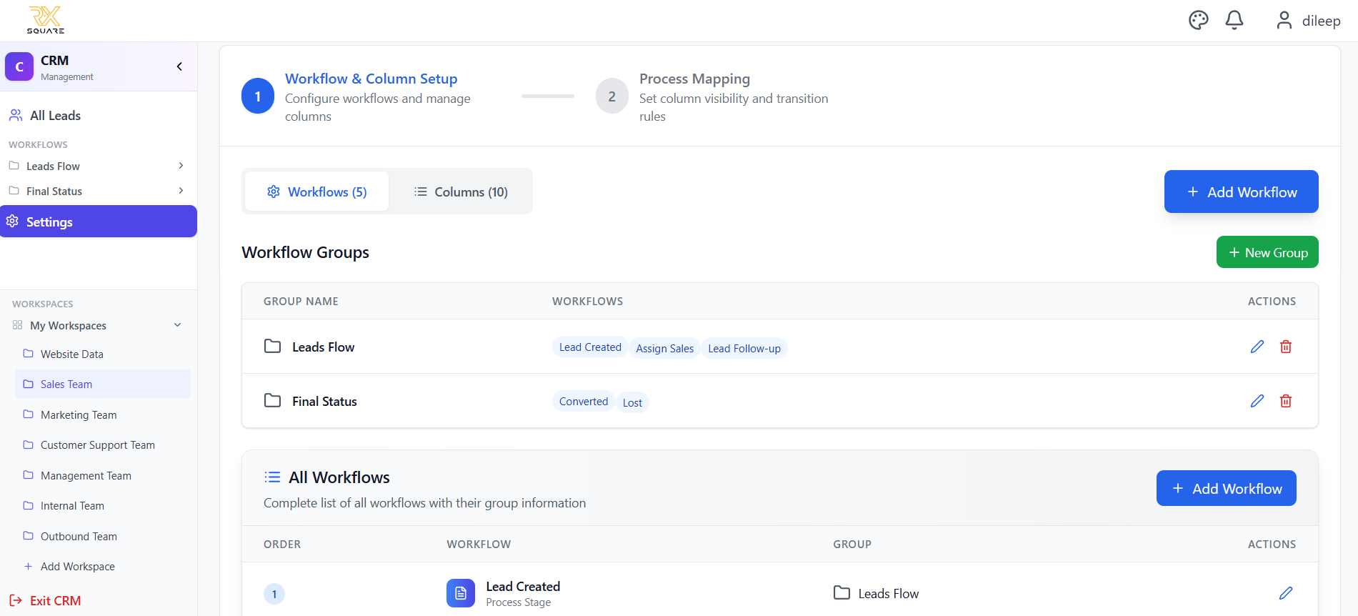 CRM Dashboard